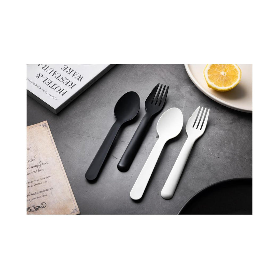 Black & White Collection Magnetic Flatware Set (Fork & Spoon)