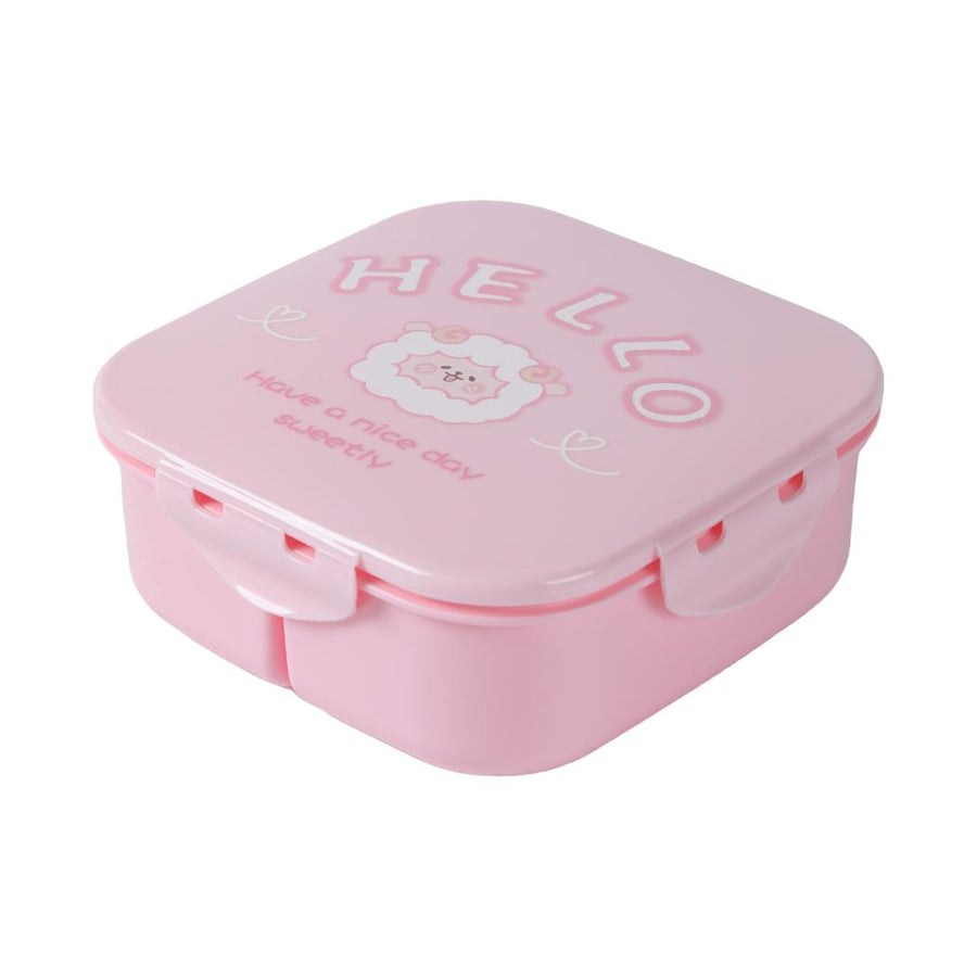 Cartoon Square Lunch Box 1350ml(Pink)