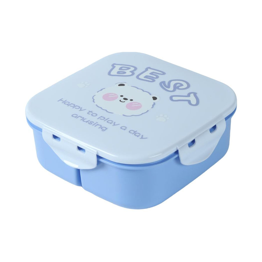Cartoon Square Lunch Box 1350ml(Blue)
