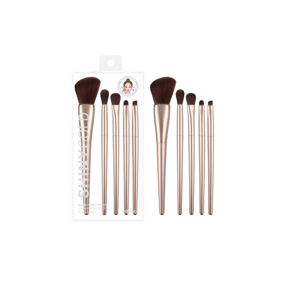 Golden Series Makeup Brush Set (5 pcs)