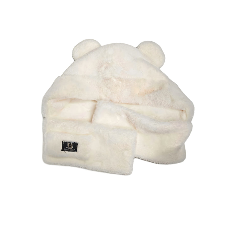 2-in-1 Hooded Scarf(White)