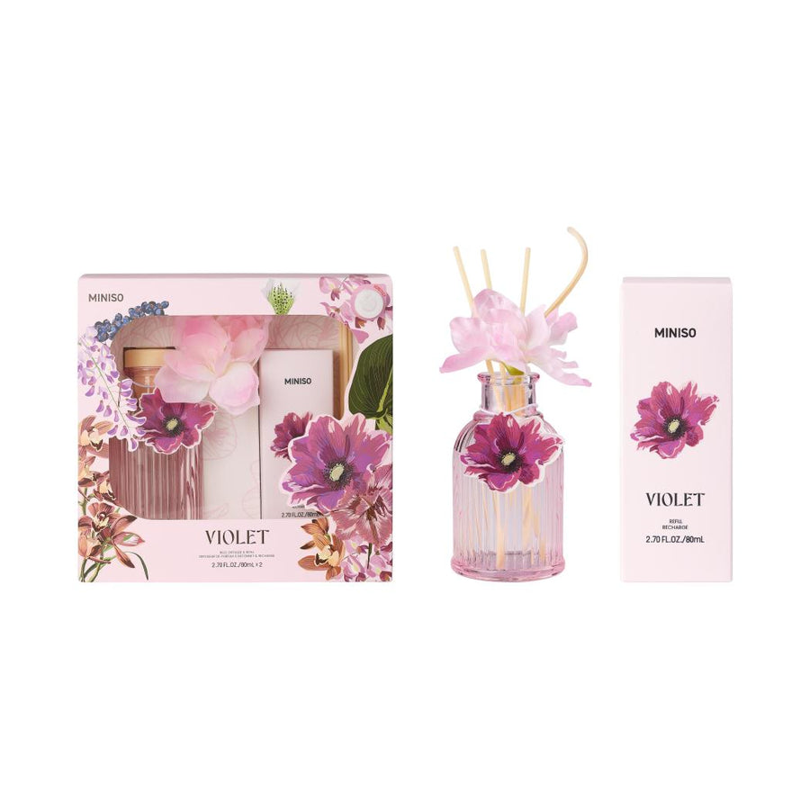 Floral Series Reed Diffuser & Refill(Violet)