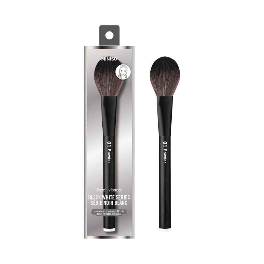 Classic Black White Series Professional Loose Powder Brush