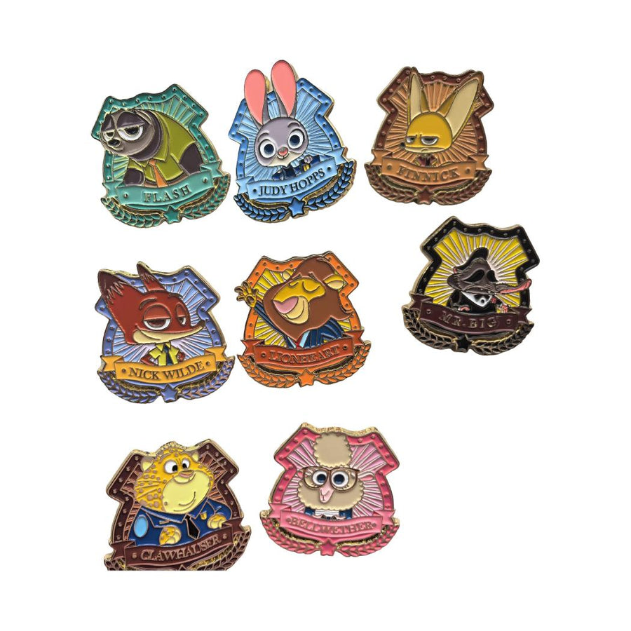 Disney Zootopia Collection College Style Metal Badge Surprise Box