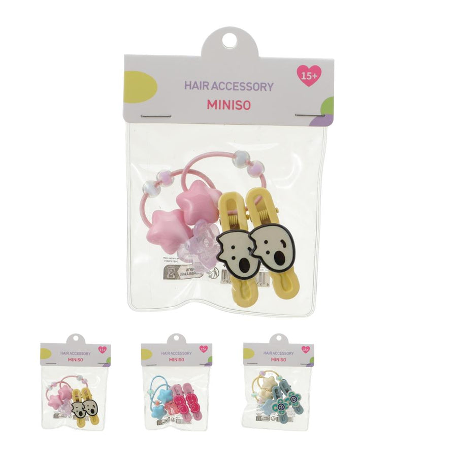 In-Bag Series Hair Clip & Rubber Band Set (5 pcs)
