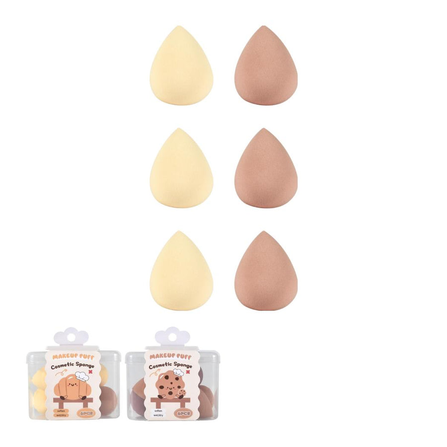Pastry Series Mini Makeup Sponges with Storage Box (6 pcs)