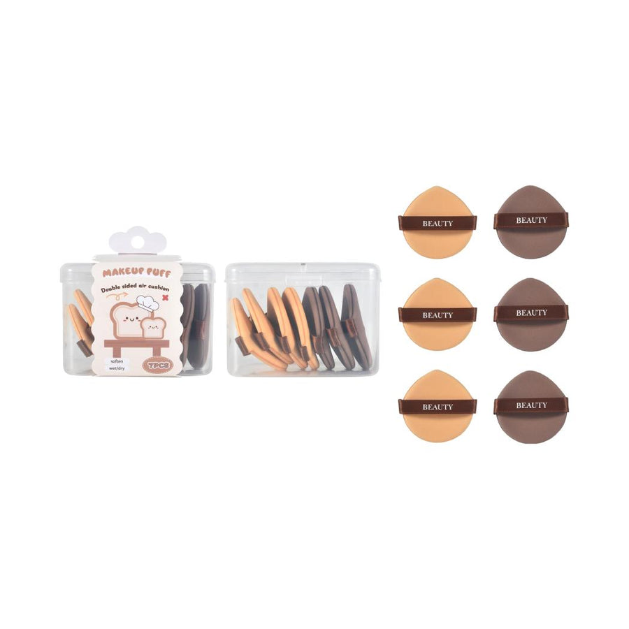 Pastry Series Cushion Puffs with Storage Box (6 pcs)