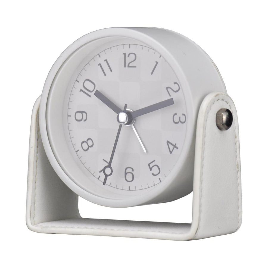 Black and White Desktop Alarm Clock(White)