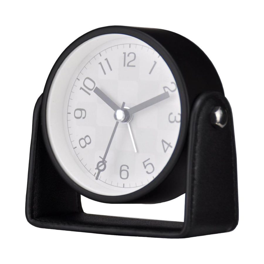 Black and White Desktop Alarm Clock(Black)