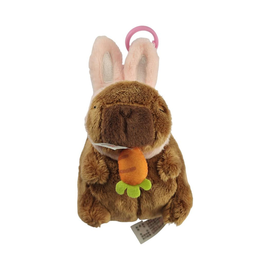 5in. String-Drawing Movable Mimi Bara Plush Pendant(Movable Ear, Bunny Hat)