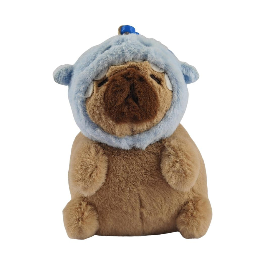 5in. String-Drawing Movable Mimi Bara Plush Pendant(Movable Tail, Shark Hat)