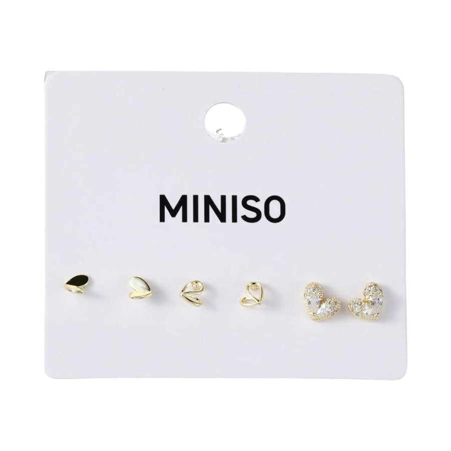 Heart Series Stud Earrings (6 pcs)