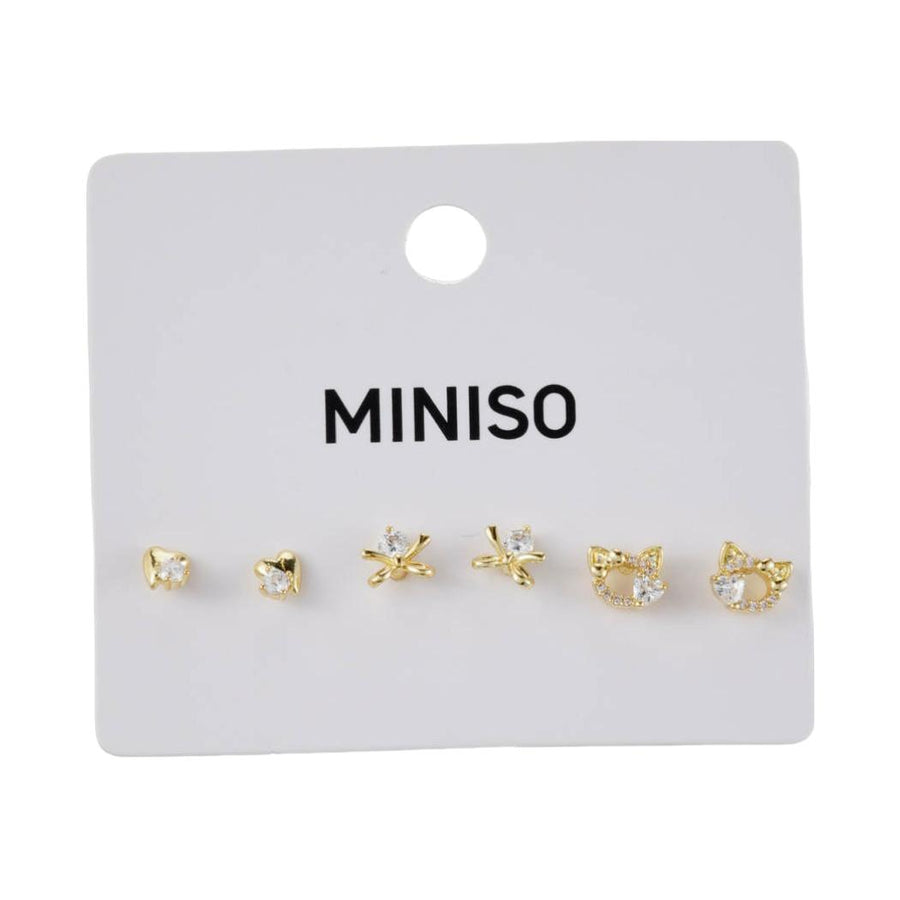 Cat Series Stud Earrings (6 pcs)