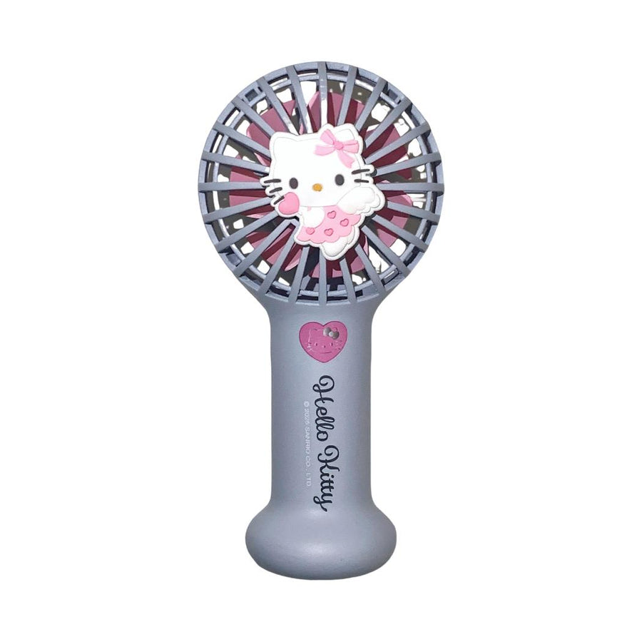 NA-Hello Kitty Series Silver and Pink Mini Fan with Holes
