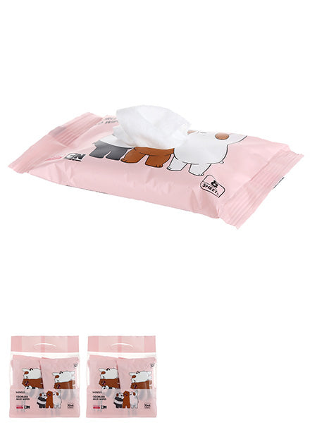 We Bare Bears Odorless Mild Wipes (10 Sheets*6)
