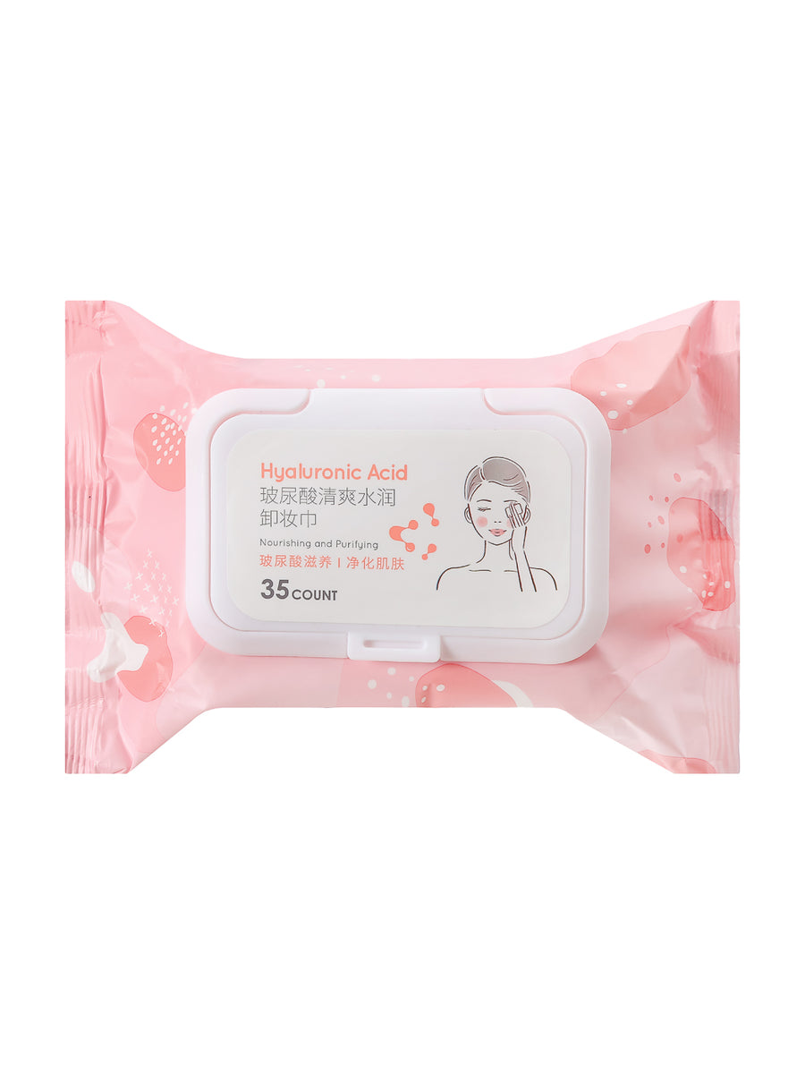 Hyaluronic Acid Refreshing & Moisturizing Makeup Removal Wipes (35 Wipes)