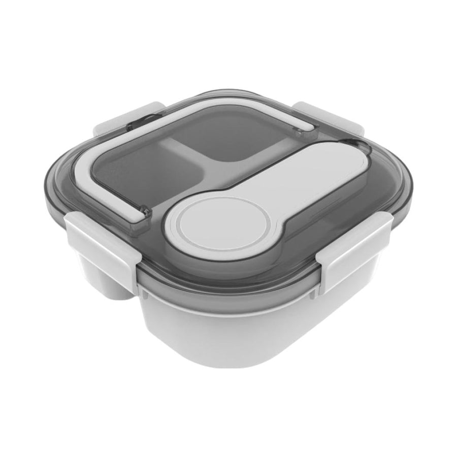 Solid Color Handle Lunch Box 1200mL(Gray)