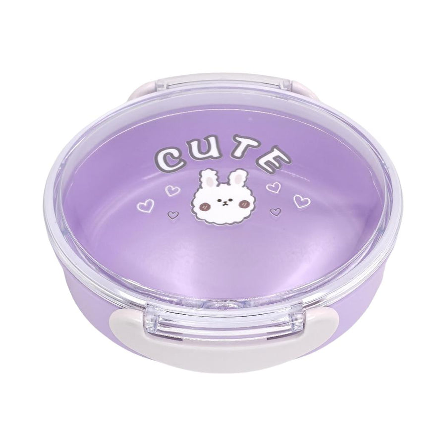 Cartoon Oval Lunch Box 380mL(Purple)