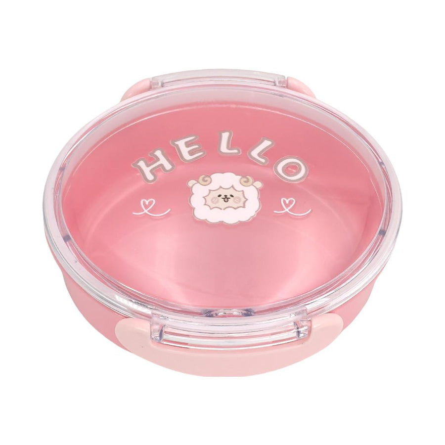 Cartoon Oval Lunch Box 380mL(Pink)