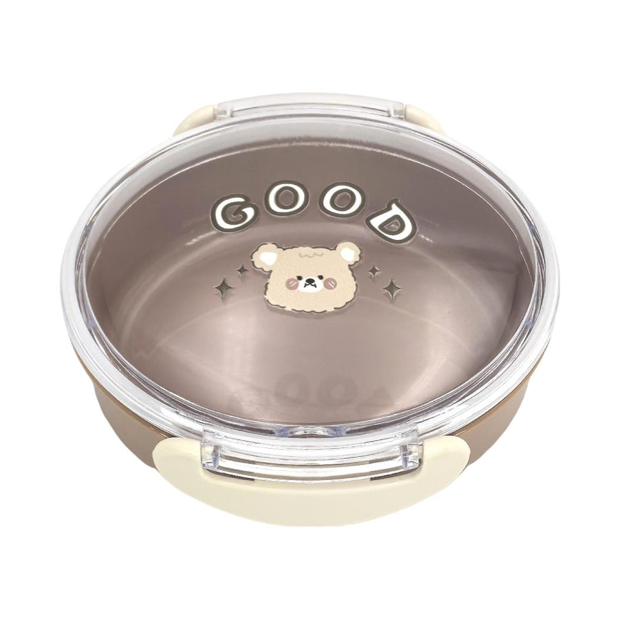 Cartoon Oval Lunch Box 380mL(Brown)