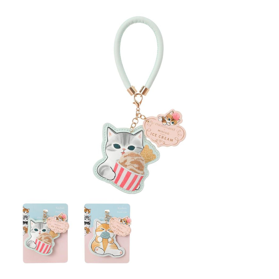 mofusand Ice Cream Collection Keychain (Blue)