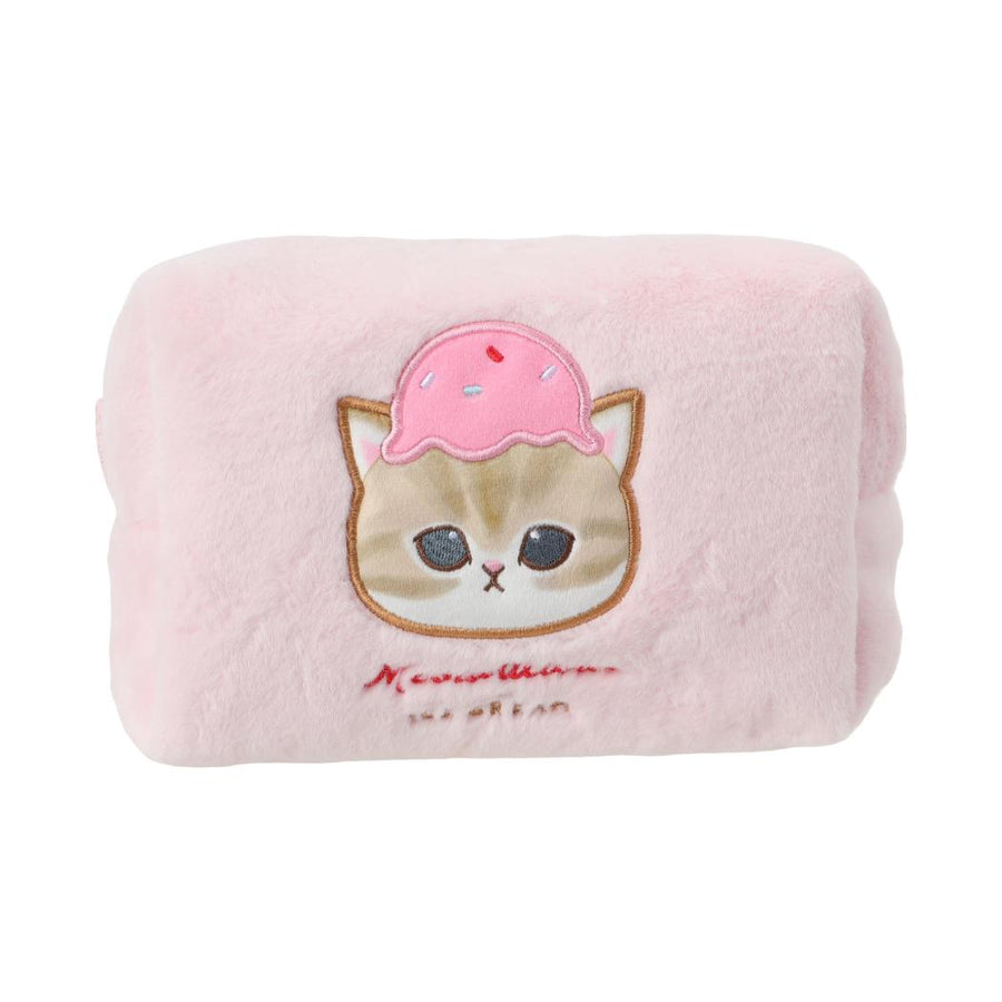 mofusand Ice Cream Collection Plush Cosmetic Bag (Pink)