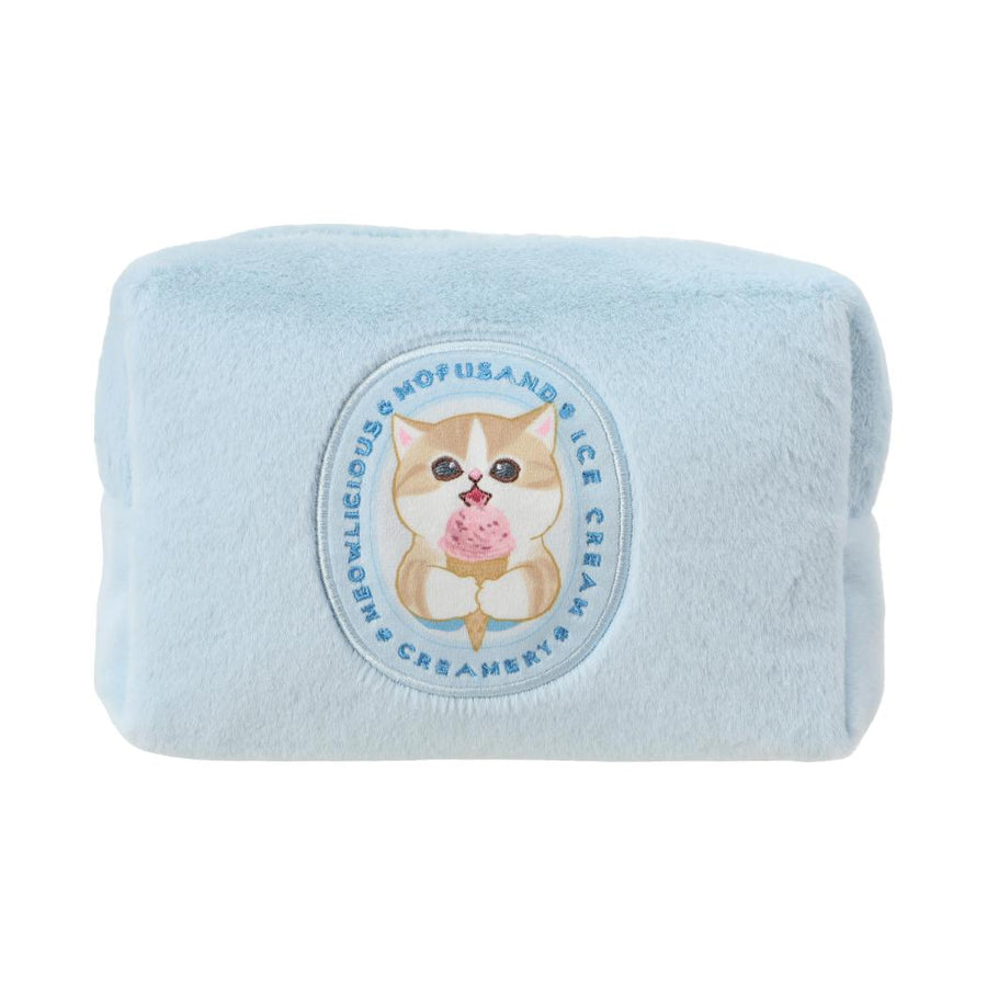 mofusand Ice Cream Collection Plush Cosmetic Bag (Blue)