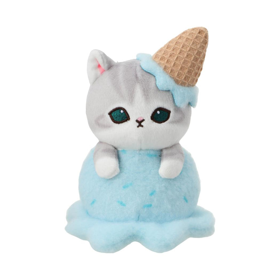 mofusand Ice Cream Collection Desk Plush Figure (Blue)