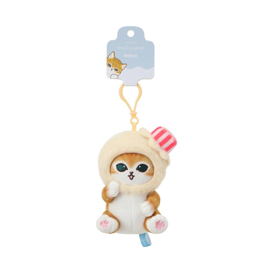 mofusand Ice Cream Collection Theme Plush Pendant (Yellow Hat)