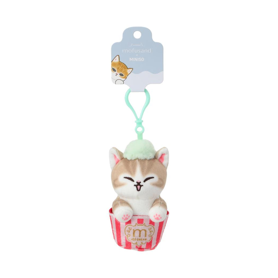 mofusand Ice Cream Collection Theme Plush Pendant (Green Ice Cream Cup)