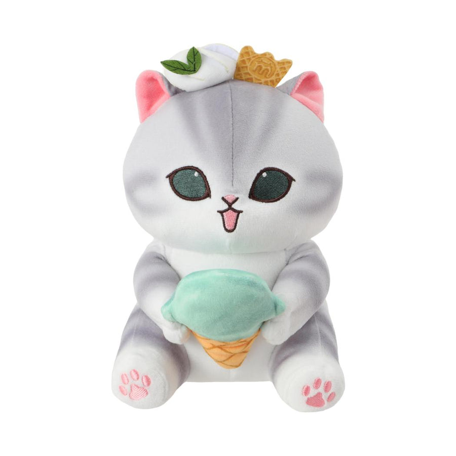 mofusand Ice Cream Collection Small Plush Toy (Green, Ice Cream)