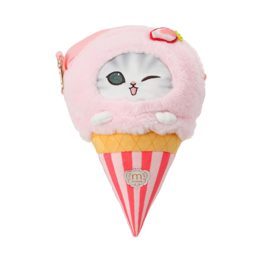 mofusand Ice Cream Collection Plush Crossbody Bag (Pink)