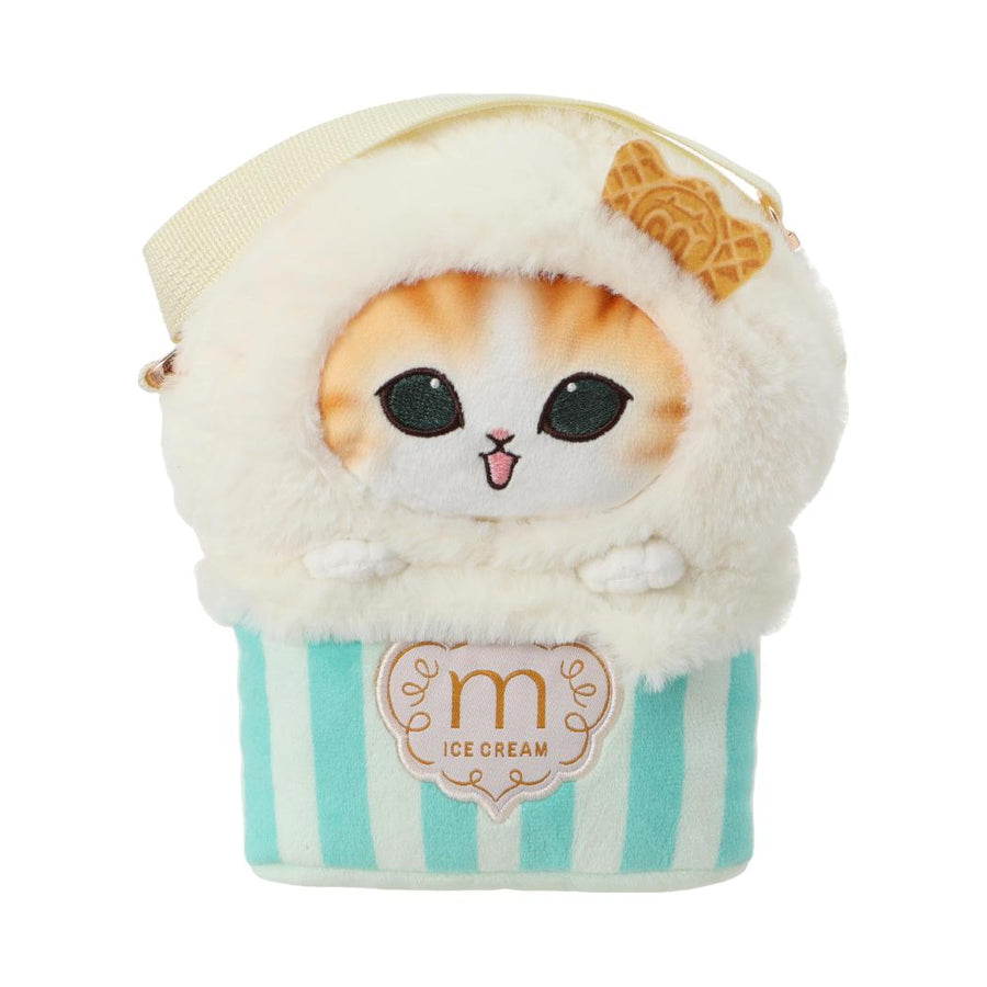 mofusand Ice Cream Collection Plush Crossbody Bag (Green)