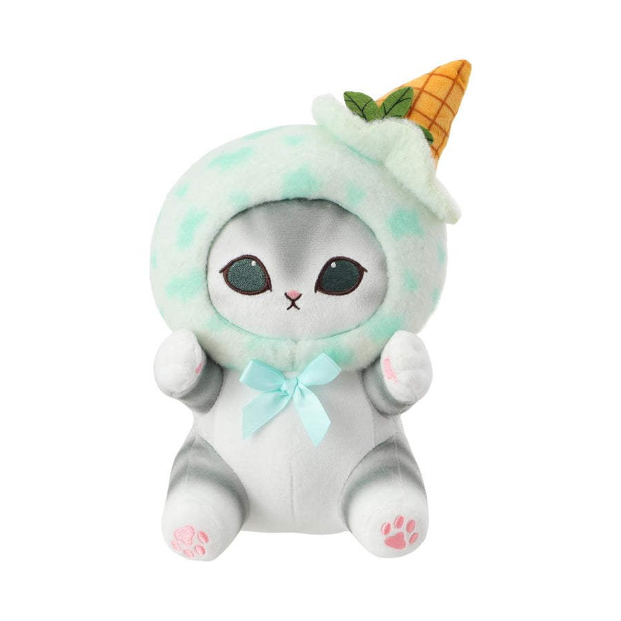 mofusand Ice Cream Collection Small Plush Toy (Green, Hat)