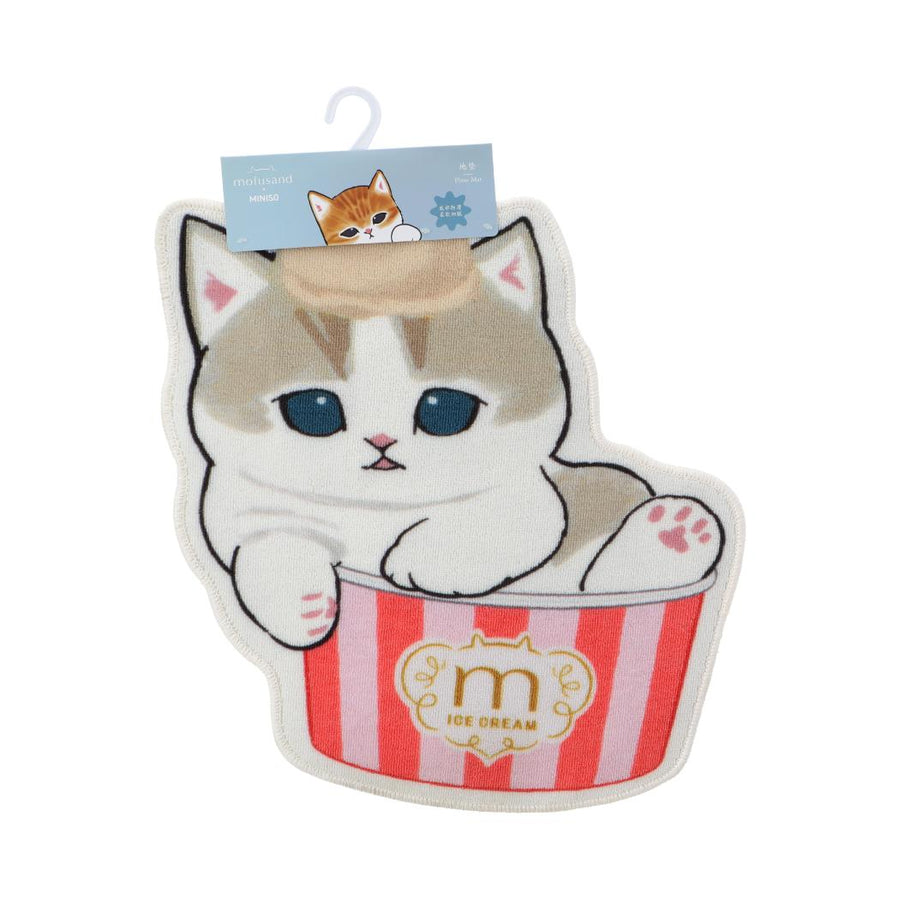 mofusand Ice Cream Collection Floor Mat (Ice Cream Cup Design)
