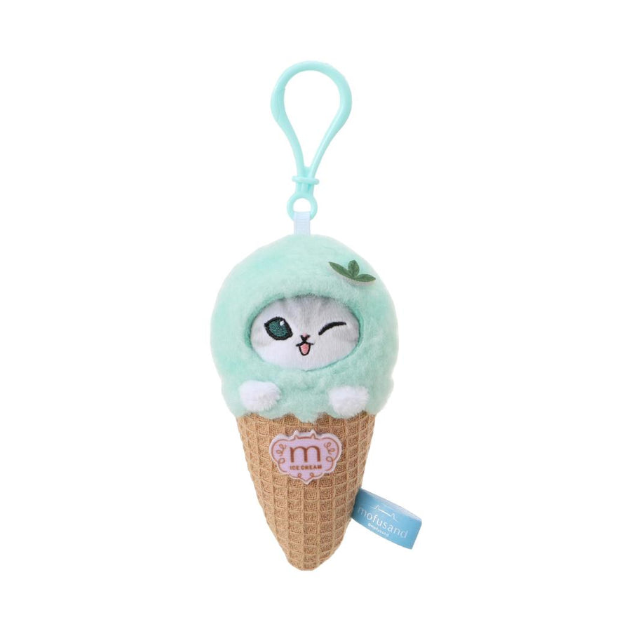 mofusand Ice Cream Collection Theme Plush Pendant (Green)