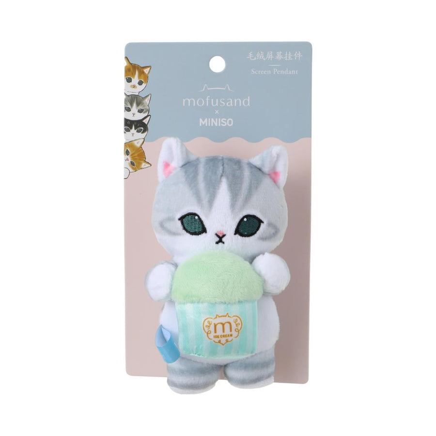 mofusand Ice Cream Collection Monitor Plush Ornament (Green)