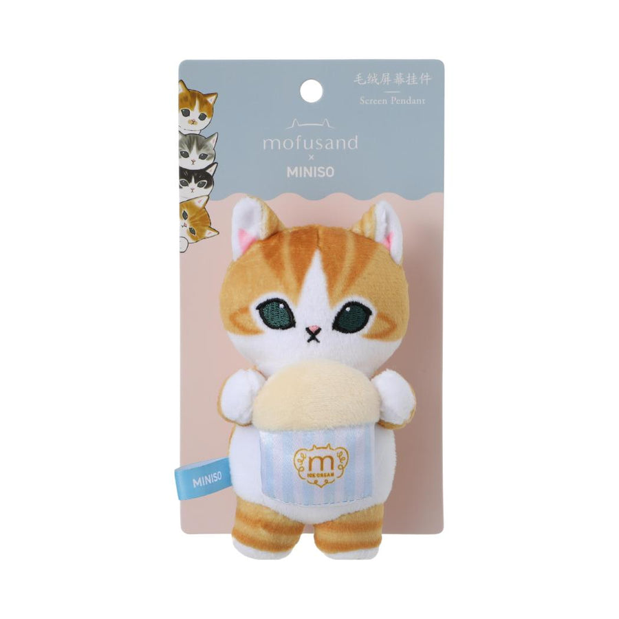 mofusand Ice Cream Collection Monitor Plush Ornament (Yellow)