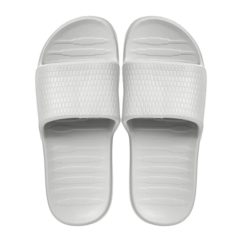 Men's Honeycomb Pattern Soft Sole Bathroom Slippers(Light Grey,41-42)