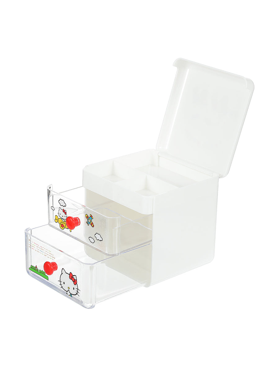 Hello Kitty Desk Storage Case with Drawers (White)