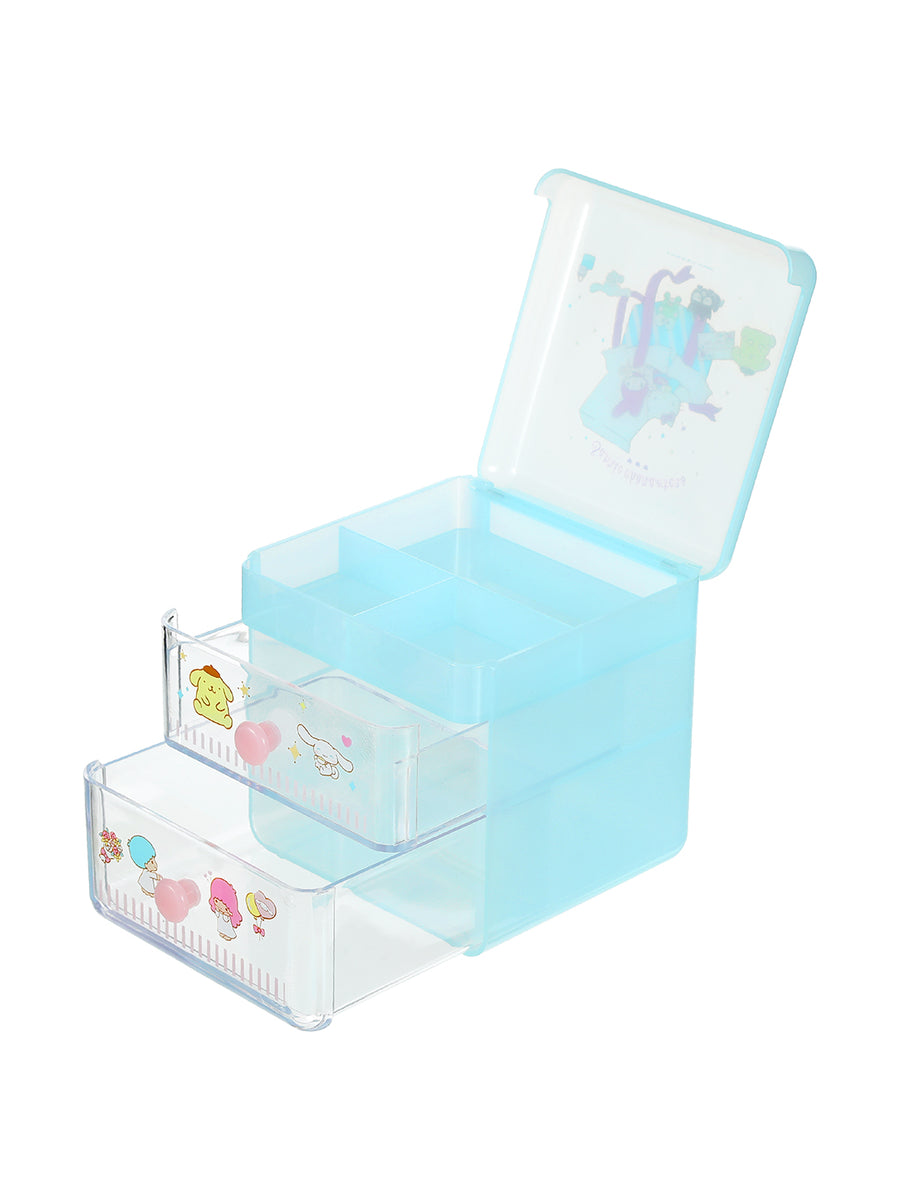 Hello Kitty and Friends Desk Storage Case with Drawers (Blue)