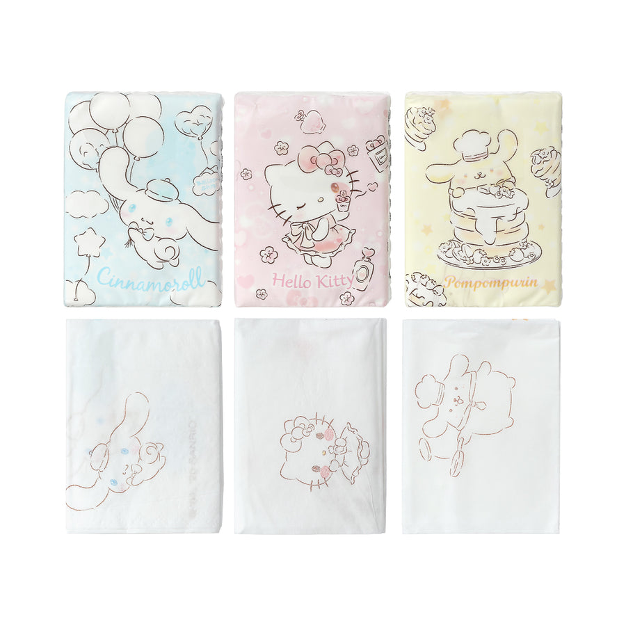 Hello Kitty and Friends Unscented Printed Facial Tissues (9 Packs)