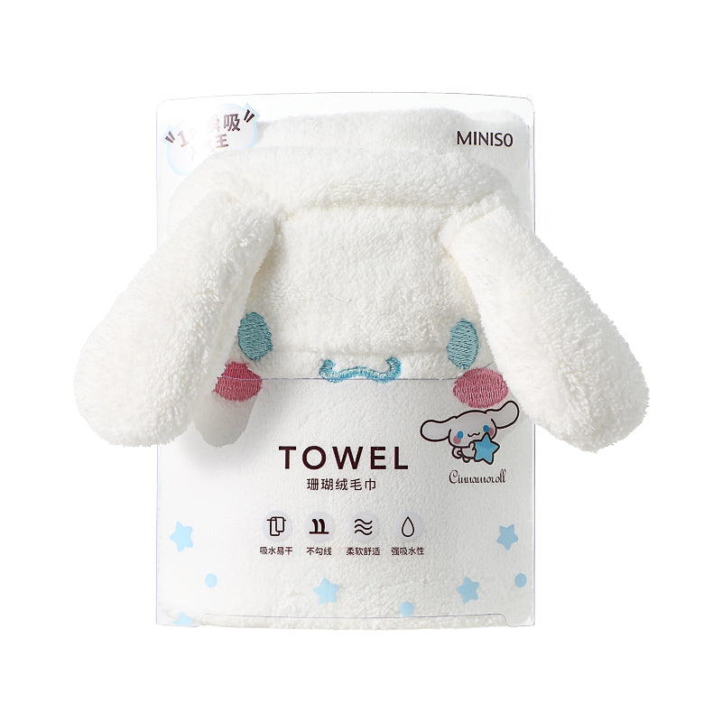 Cinnamoroll Coral Fleece Soft Absorbent Face Towel