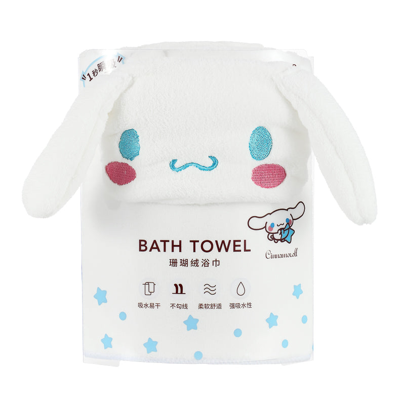 Cinnamoroll Coral Fleece Soft Absorbent Bath Towel