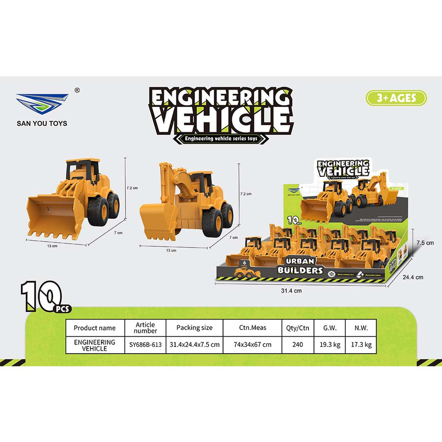 Press Inertia Engineering Vehicle (2 Assorted Models)