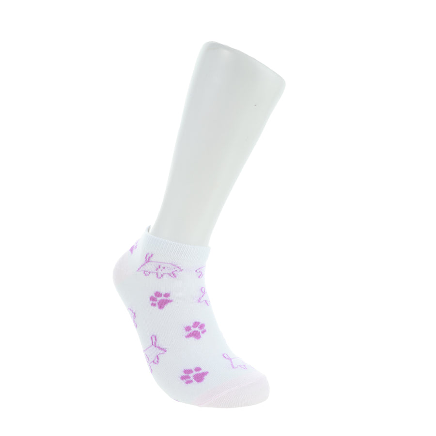 Paradise Series Women's Ankle Socks (3 Pairs)(Pink Puppy)