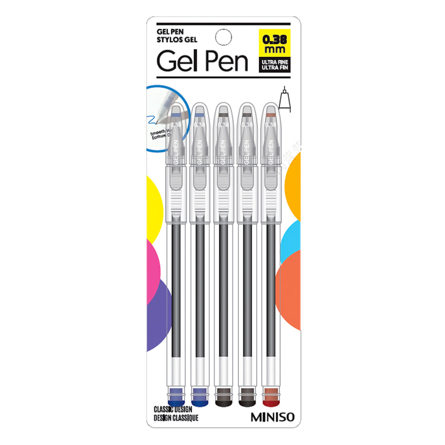G-558 0.38mm Gel Pen (5 Pack)