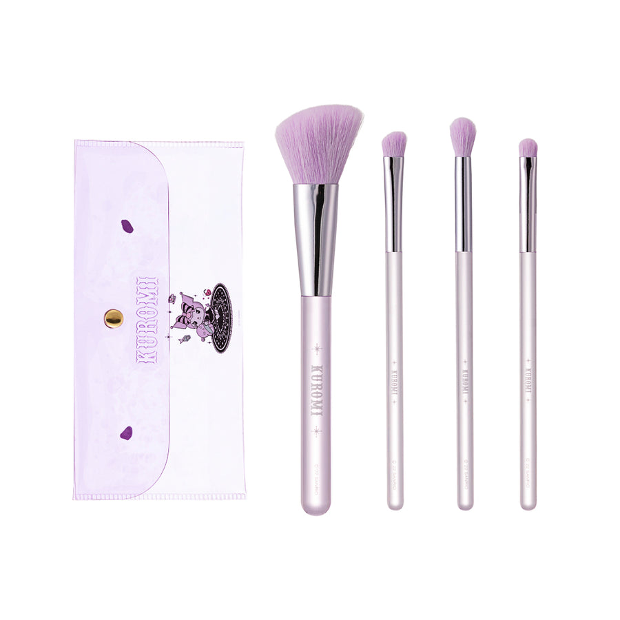 Kuromi Series Makeup Brush Set (4 pcs with Storage Bag)