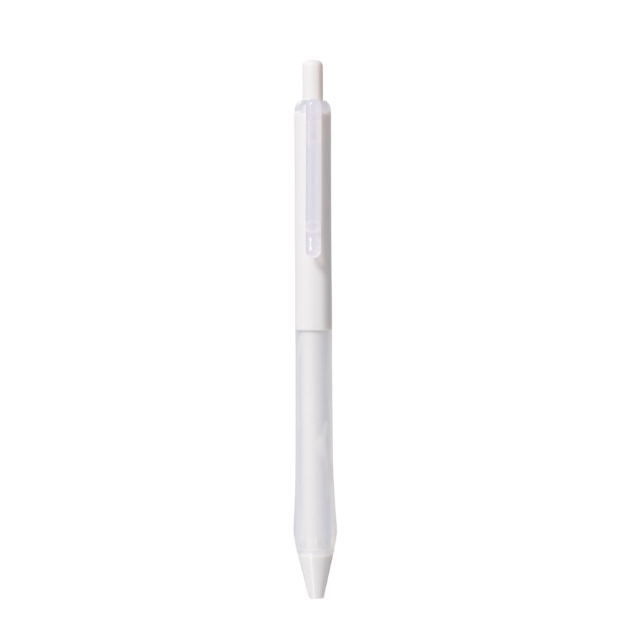 Tireless Collection Retractable Horn Gel Pen (0.5mm, Black) (White Barrel)