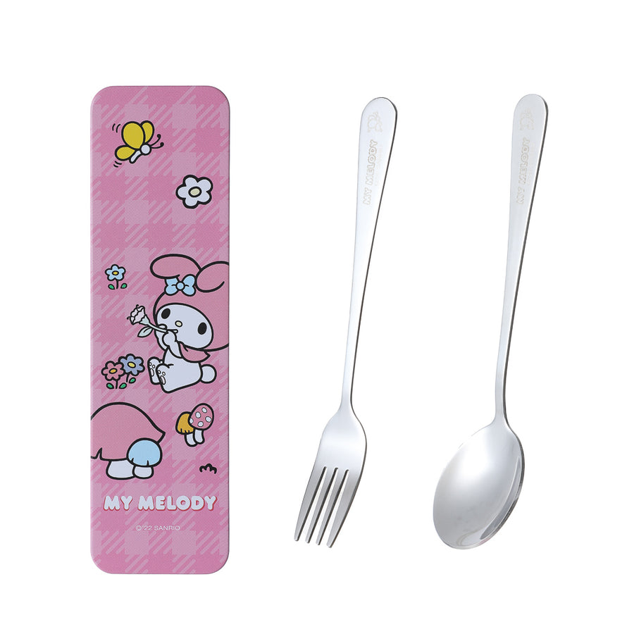 Sanrio Interesting Adventure Flatware Set (Spoon & Fork) (My Melody)